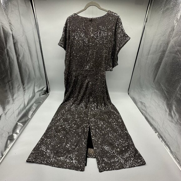 The Drop Padma Women's Plus Size 5X Pewter Sequin Cut-Out Midi Party Dress NWT - Picture 10 of 14